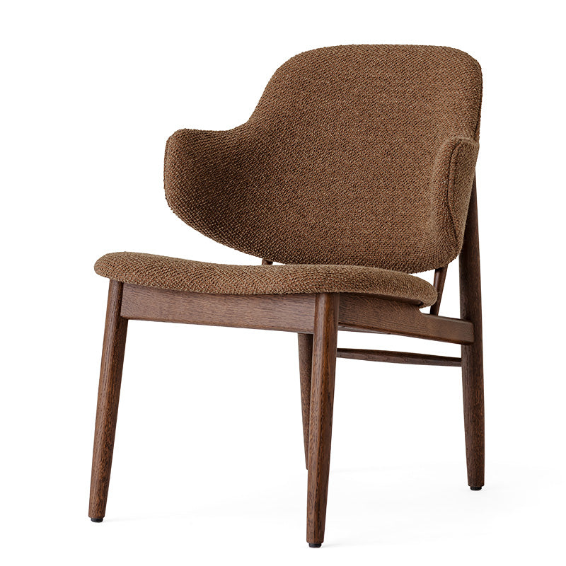 Audo The Penguin Wooden Lounge Chair Upholstered in Logan Nutmeg, Red Stained Oak — packshot