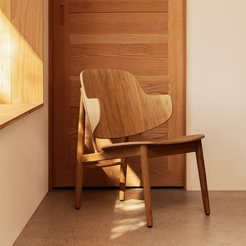 Audo The Penguin Wooden Lounge Chair in Natural Oak — lifestyle