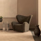 Audo The Tired Man Lounge Chair with Androgyne Side Table – lifestyle