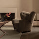 Audo The Tired Man Lounge Chair with Kubus Vase and Lolo Hahira Table Lamp – lifestyle