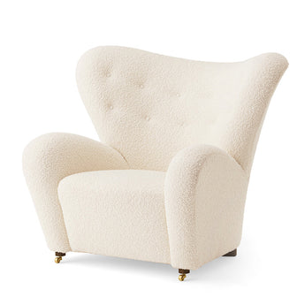 Audo The Tired Man Lounge Chair Dark Stained Oak