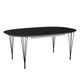 Fritz Hansen Superellipse Extendable Dining Table B619 in Fenix Laminate Black — packshot