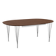 Fritz Hansen Superellipse Extendable Dining Table B619 in Clear Walnut Veneer — packshot