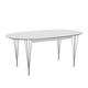 Fritz Hansen Superellipse Extendable Dining Table B620 in Fenix Laminate White — packshot