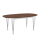 Fritz Hansen Superellipse Extendable Dining Table B620 in Clear Walnut Veneer — packshot