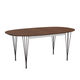 Fritz Hansen Superellipse Extendable Dining Table B620 in Clear Walnut Veneer — packshot