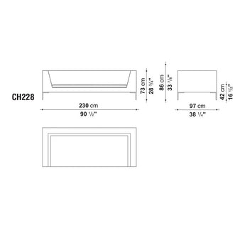 B&B Charles CH228 Sofa - Replacement Covers Only