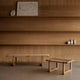 Carl Hansen BM0489L Table Bench Long in Oak Oil — lifestyle, with Carl Hansen BM0489S Table Bench Short
