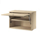 String System Cabinet Flip Door in Ash (Clear Lacquer) W58cm — packshot, open