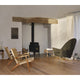 Carl Hansen CH468 Oculus Chair in Clara 793 — studio, with CH004 table and CH25 chair