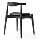 Carl Hansen CH20 Elbow Chair in Oak Black, Thor 301 — packshot, detail
