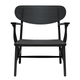 Carl Hansen CH22 Lounge Chair in Oak Black, black paper cord — packshot