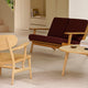  Carl Hansen CH292 2 Seater Sofa in Oak Oil, Vidar 0693 — lifestyle, with CH22 and CH008
