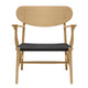 Carl Hansen CH22 Lounge Chair in Oak Oil, black paper cord — packshot