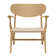Carl Hansen CH22 Lounge Chair in Oak Oil, natural paper cord — packshot