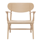 Carl Hansen CH22 Lounge Chair in Oak White Oil, natural paper cord — packshot