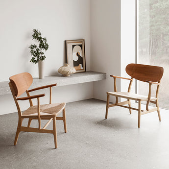 Carl Hansen CH22 Lounge Chair Natural Paper Cord