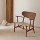 Carl Hansen CH22 Lounge Chair in Walnut Oil, natural paper cord — lifestyle