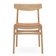 Carl Hansen CU CH23 Dining Chair Cushion in Brown (Loke 7748) — studio, with CH23 Dining Chair in Oak Oil