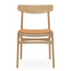 Carl Hansen CU CH23 Dining Chair Cushion in Golden Brown (Loke 7050) — studio, with CH23 Dining Chair in Oak Oil