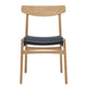 Carl Hansen CH23 Dining Chair in Oak Oil, black paper cord — packshot