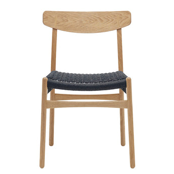 Carl Hansen CH23 Dining Chair Black Paper Cord