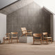 Carl Hansen CH22 Lounge Chair in Walnut/Oak Oil — studio, with CH23, CH24, CH25 and CH26