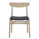 Carl Hansen CH23 Dining Chair in Oak Soap, black paper cord — packshot