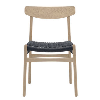 Carl Hansen CH23 Dining Chair Black Paper Cord