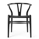 Carl Hansen CH24P Wishbone Dining Chair in Black Oak and Thor 301 — packshot