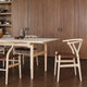 Carl Hansen CH24P Wishbone Dining Chairs with CH327 Dining Table in Oak Soap — lifestyle