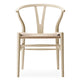Carl Hansen CH24 Wishbone Chair in Beech Barley, Natural Cord — packshot