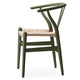 Carl Hansen CH24 Wishbone Chair in Beech Seaweed, Natural Cord — packshot, detail