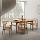 Carl Hansen CH327 Dining Table in Teak Oak Oil — lifestyle, with CH24 Wishbone Chair