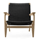 Carl Hansen CH25 Easy Chair in Oak Oil, black paper cord — packshot