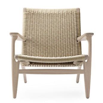 Carl Hansen CH25 Easy Chair Natural Paper Cord