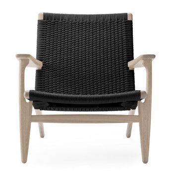 Carl Hansen CH25 Easy Chair Black Paper Cord