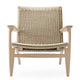 Carl Hansen CH25 Easy Chair in Oak White Oil, natural paper cord — packshot