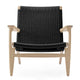 Carl Hansen CH25 Easy Chair in Oak White Oil, black paper cord — packshot