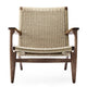 Carl Hansen CH25 Easy Chair in Walnut Oil, natural paper cord — packshot