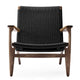 Carl Hansen CH25 Easy Chair in Walnut Oil, black paper cord — packshot