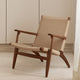 Carl Hansen CH25 Easy Chair in Walnut Oil, natural paper cord — lifestyle