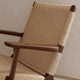 Carl Hansen CH25 Easy Chair in Walnut Oil, natural paper cord — lifestyle, detail