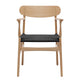 Carl Hansen CH26 Dining Chair in Oak Oil, black paper cord — packshot