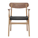 Carl Hansen CH26 Dining Chair in Oak/Walnut Oil, black paper cord — packshot