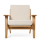 Carl Hansen CH290 Lounge Chair in Oak Oil, Bute Storr 1501 Eggshell — packshot