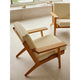 Carl Hansen CH290 Lounge Chair in Oak Oil, Bute Storr 1501 Eggshell — lifestyle