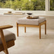 Carl Hansen CH290F Footstool in Oak Oil, Serpentine 0118 — lifestyle with CH291 Highback Lounge Chair