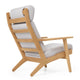 Carl Hansen CH290F Footstool in Oak Oil, Serpentine 0118 — packshot, detail