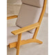 Carl Hansen CH291 Highback Lounge Chair in Oak Oil, Serpentine 0118 — lifestyle, detail